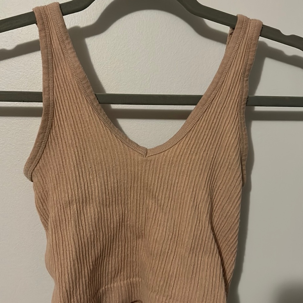 Light peach crop top
